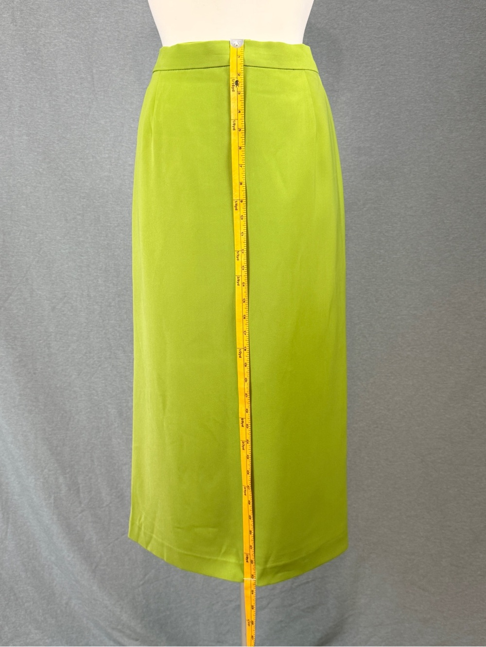 Vintage Psalm: CIV Lime Green Maximalist Skirt Set Sz 16 Faux Fur Statement Suit - Picture 9 of 14